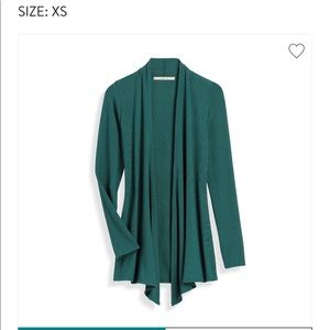 Ling sleeved green knit cardigan